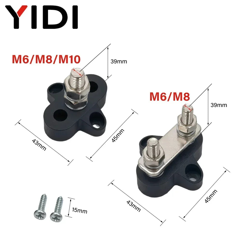 Universal Heavy Duty Battery Bus Bar Stud Pair – 12V–48V Power Distribution (M6 / M8 / M10) Tuck's Performance