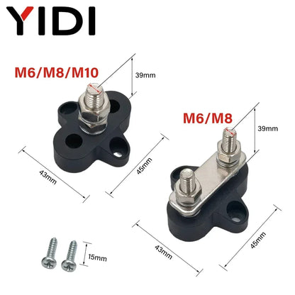 Universal Heavy Duty Battery Bus Bar Stud Pair – 12V–48V Power Distribution (M6 / M8 / M10) Tuck's Performance