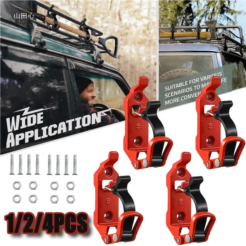 Quick release tool mounting clamps for shovel and axe
