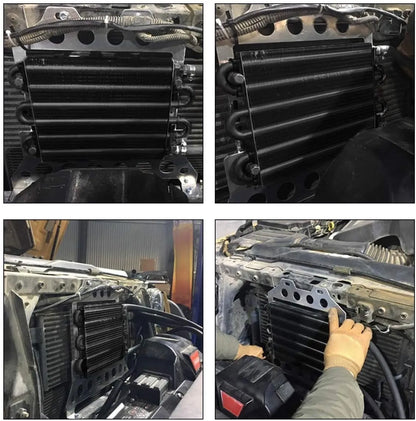 2 Row 4 Row 6 Row 8 Row 10Row 16Row Universal Remote Transmission Oil Cooler Auto-Manual Radiator Converter Aluminum Kit Tuck's Performance
