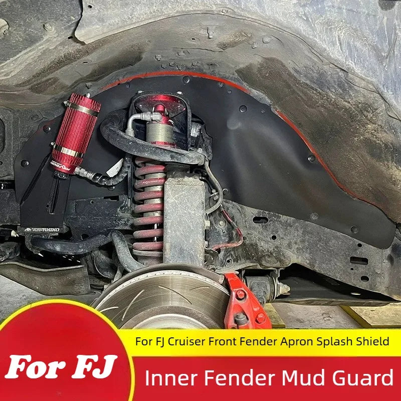 For 07-23 FJ Cruiser Front Fender Apron Splash Shield / Inner Fender Mud Guard OEM:53886-35020, 53735-35150 Tuck's Performance