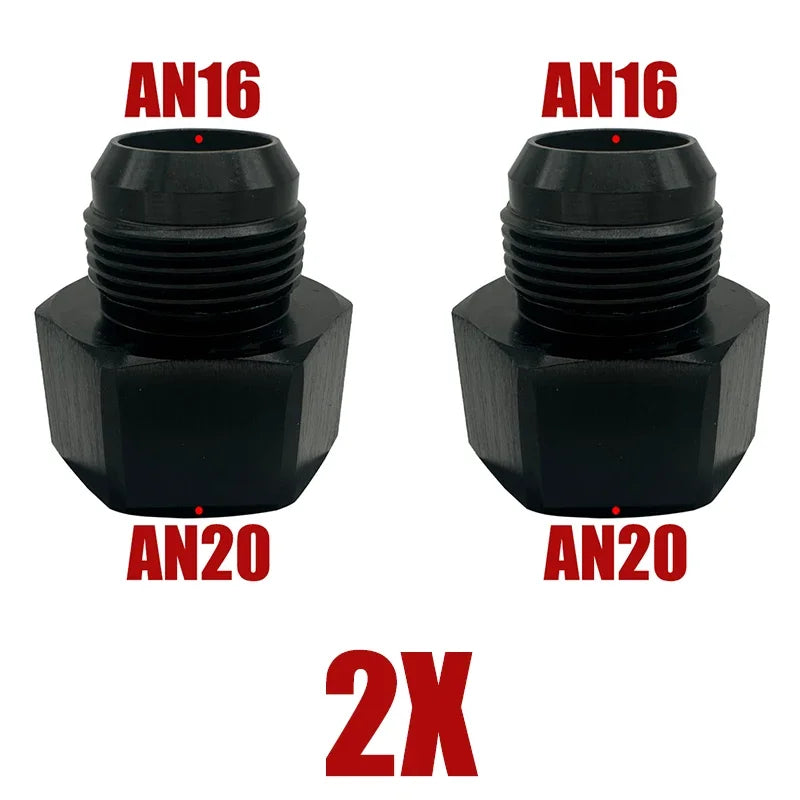 2XAluminum Reducer Expander Fitting Adapter Female To Male 3AN 4AN 6AN 8AN 10AN 12AN 16AN 20AN Oil Cooler Connector Hose Fitting Tuck's Performance