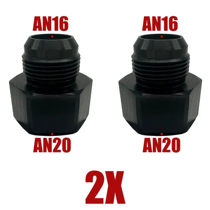 2XAluminum Reducer Expander Fitting Adapter Female To Male 3AN 4AN 6AN 8AN 10AN 12AN 16AN 20AN Oil Cooler Connector Hose Fitting Tuck's Performance