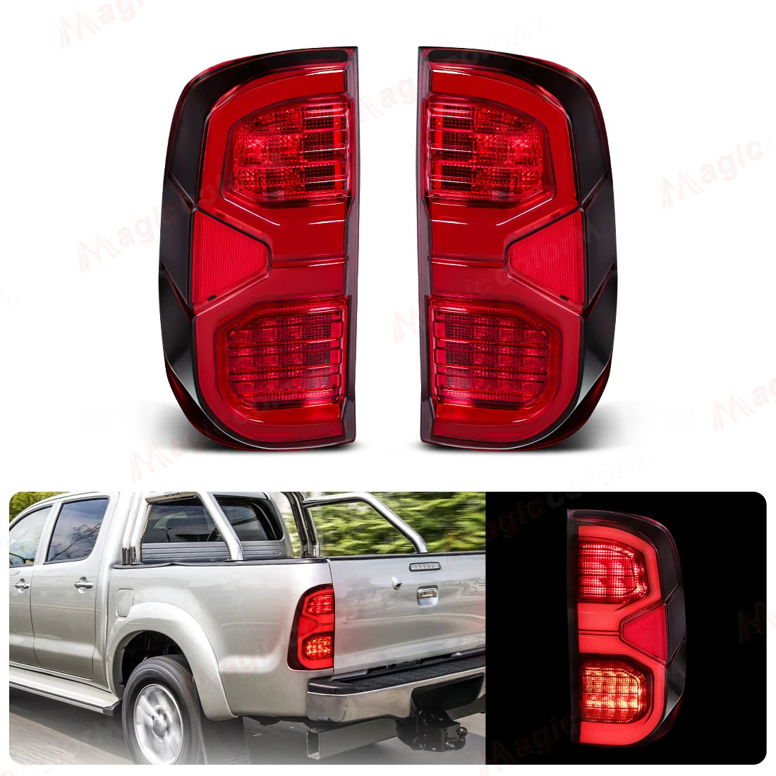 LED Taillight Assembly For Toyota Hilux n70 Brake Reversing Lamp Turn Signal Tail Lights 12V Tuck's Performance