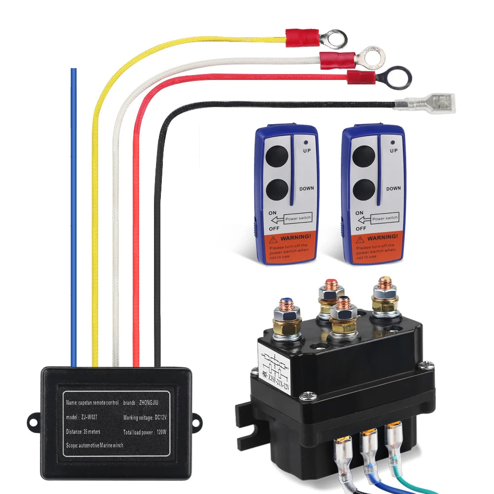 12V/24V 250A Winch Solenoid Relay & Remote Kit image 7