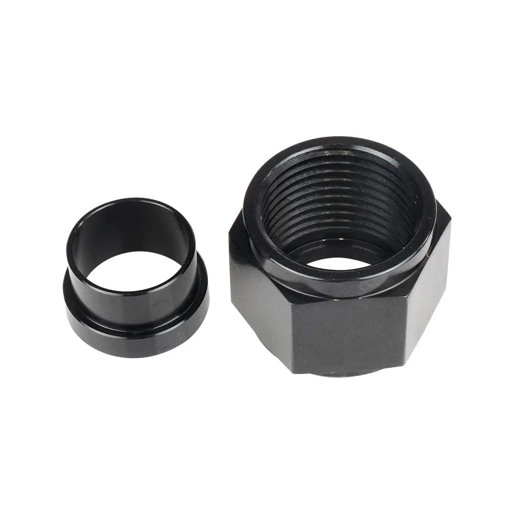 4AN 1/4 6AN 3/8 8AN 1/2 12AN 3/4 10AN Female to 5/8"Hardline Tube Nut and Sleeve Fitting Adapter Aluminum Tube Hose Line Fitting Tuck's Performance