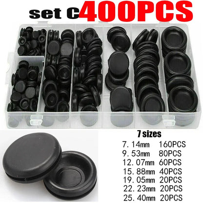 170/200/400pcs Rubber Grommet Assortment Firewall Hole Electrical Wire Grommet Gasket Kit for Wire Plug and Cable 7-25mm o ring Tuck's Performance