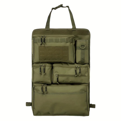 Army green tactical seat back organiser