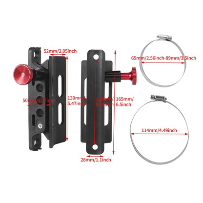 Fire extinguisher roll bar mount dimensions and clamp sizes