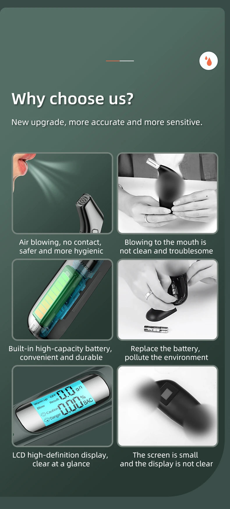 Portable Digital Breath Alcohol Tester with LCD Display - product image 9