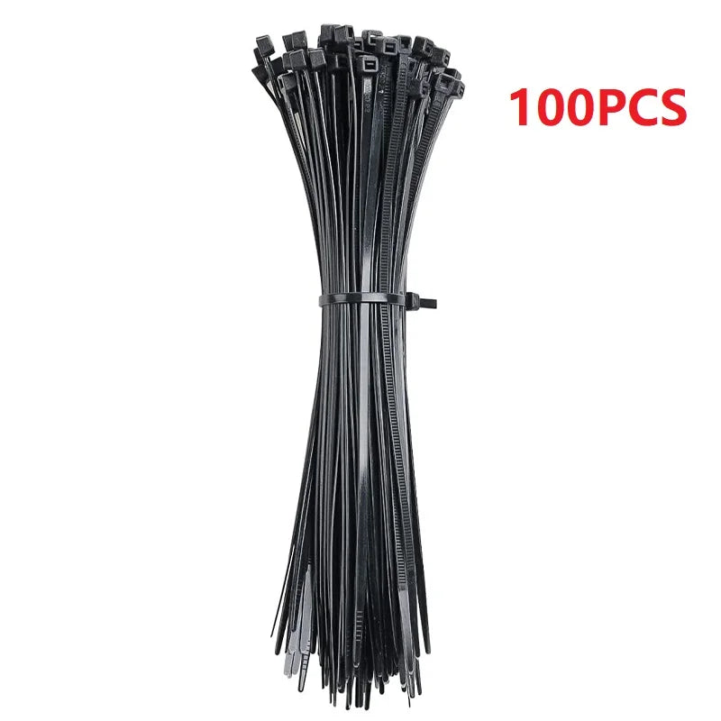 50/100/150pcs Nylon Self-Adhesive Cable Ties Mount Wire Fasten Organizer Fixers Easy Cable Management System Reusable Durable Tuck's Performance