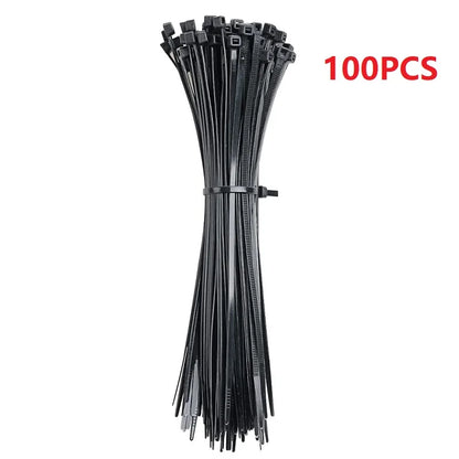 50/100/150pcs Nylon Self-Adhesive Cable Ties Mount Wire Fasten Organizer Fixers Easy Cable Management System Reusable Durable Tuck's Performance