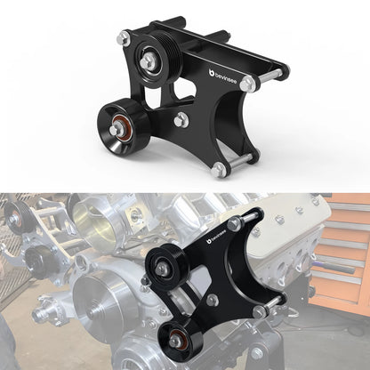 For LS High Mount Alternator Only Bracket For LS 4.8L 5.3L 6.0L 6.2L V8 Engine For Truck/SUV 1999-13/Camaro 2010-15 Crank Pulley Tuck's Performance