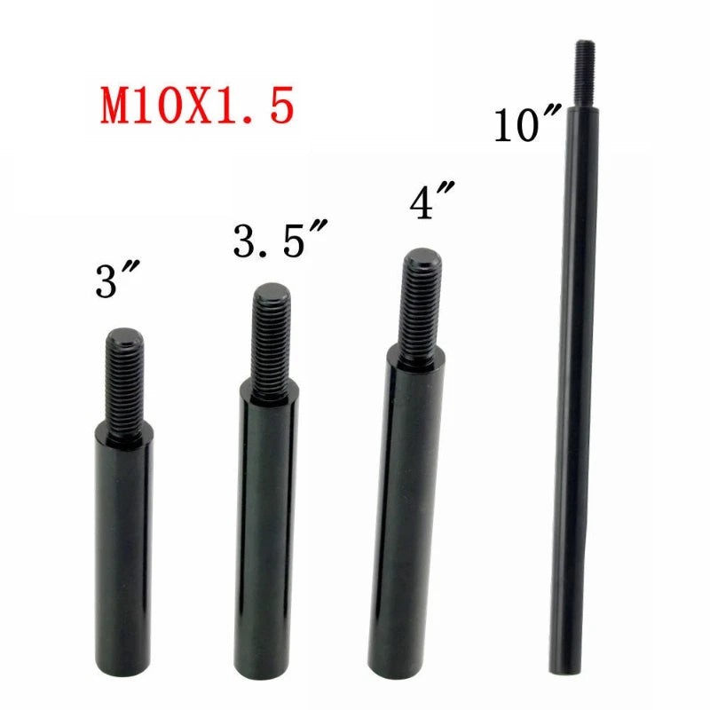 Alloy gear shift extension set in 3, 3.5, 4 and 10 inch lengths
