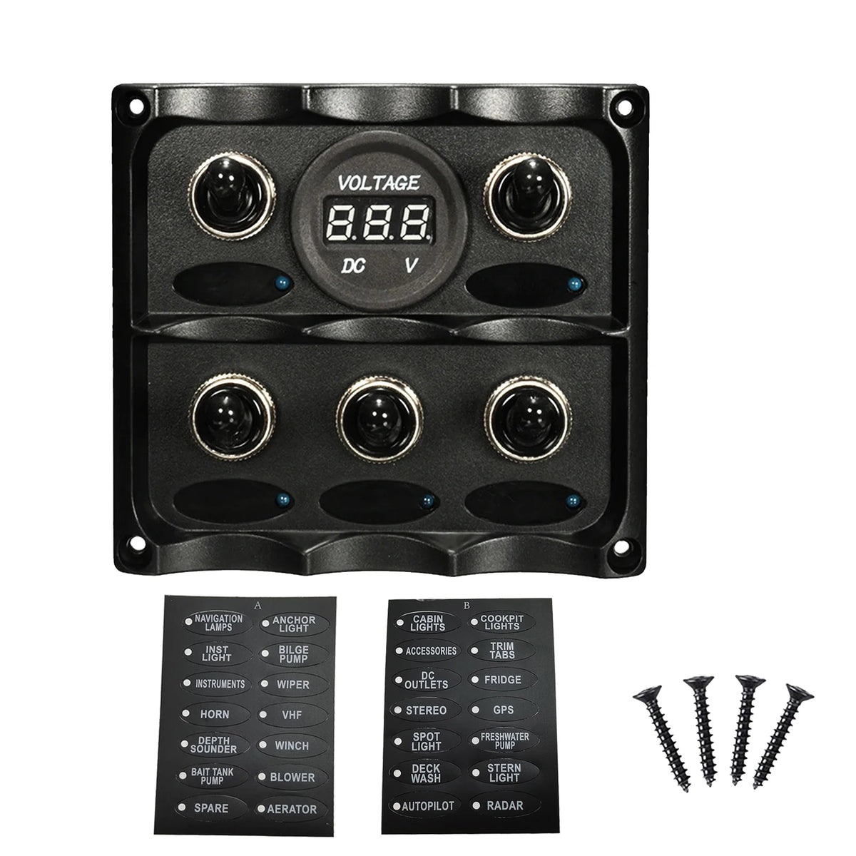 Rocker Switch Panel 4 or 6 Gang - Waterproof, 12V/24V Tucks Performance