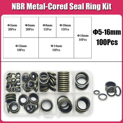 Bonded Seal Washer Kit, Dowty Washers M5 to M24, 100 or 120 Piece Assortment Tucks Performance