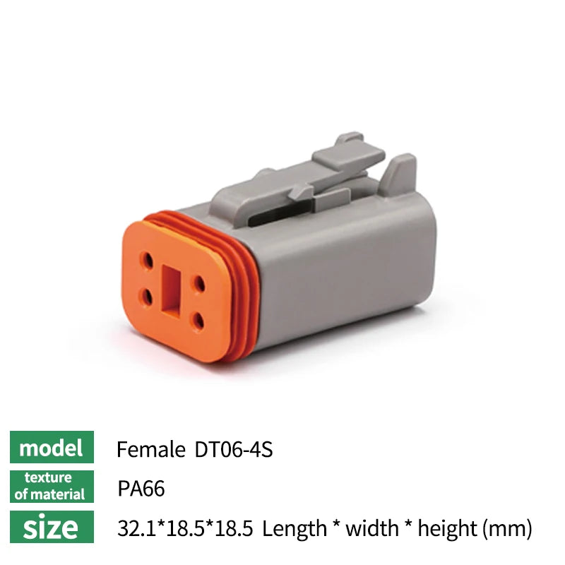 10/50/100 Sets Deutsch DTM/DT/DTP/DTF Automobile Connector Plug&Socket Male&Female Terminal DTM04-2/3/4/6/8/12 DTM06-2/3/4/6/8S Tuck's Performance