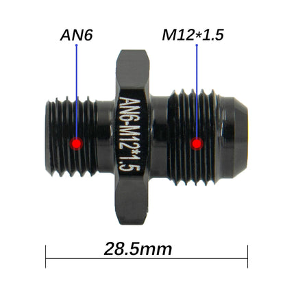 Universal Male 6AN AN6 to M10 M12x1.25/1.5, AN6 TO m16 M14x1.5, AN6 TO 1/4 3/8 1/2 npt Metric straight fitting Tuck's Performance