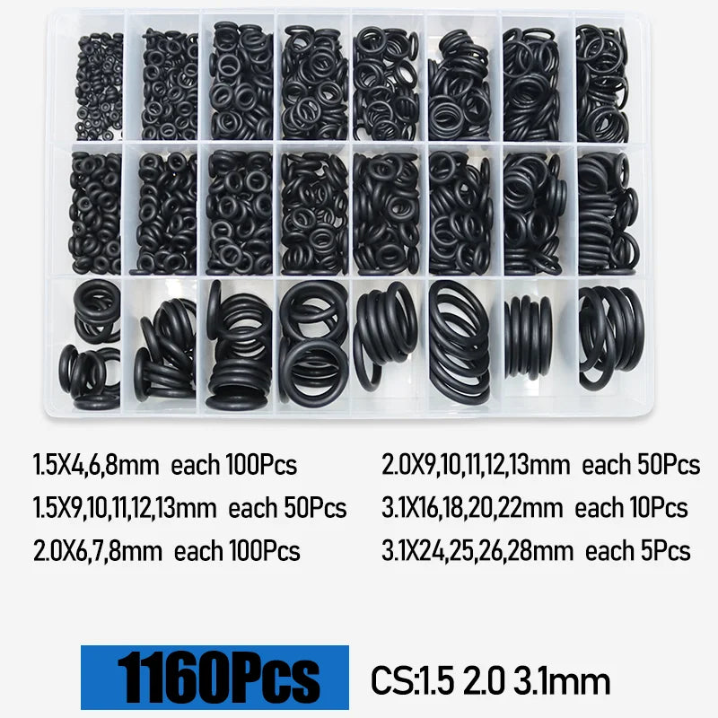 O Ring CS 1.0 1.5 to 4.0mm Sealing Washer Nitrile Rubber O-ring Faucet Plumbing Gaskets Oil Resistant High Temperature Oring Kit Tuck's Performance