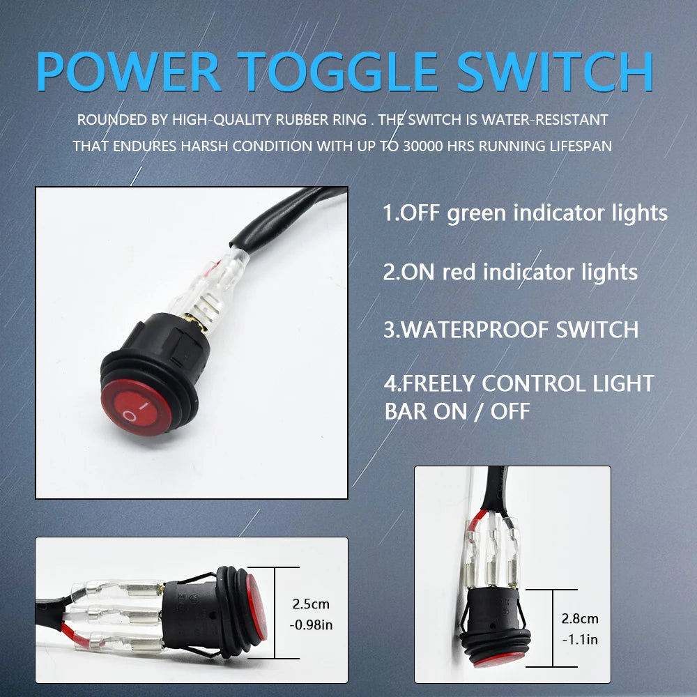 300W LED Light Bar Wiring Harness with Relay and Fuse image 6
