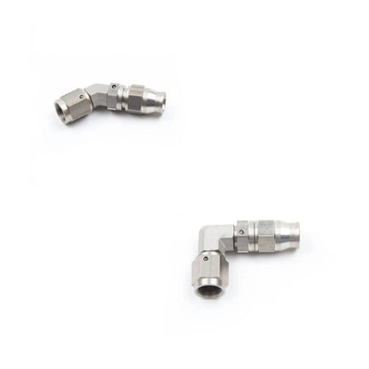 Stainless AN3 AN4 PTFE hose ends 45 and 90 degree