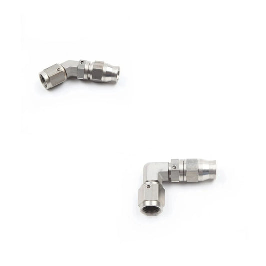 Stainless AN3 AN4 PTFE hose ends 45 and 90 degree