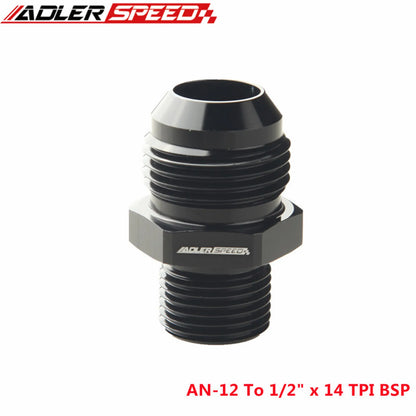 AN4 AN6 AN8 AN10 AN12 Male To 1/8" 1/4" 3/8" 1/2" 3/4" BSP BSPP Straight Adapter Tuck's Performance