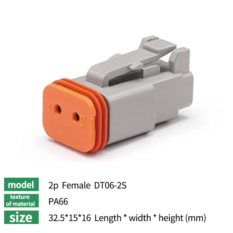 10/50/100 Sets Deutsch DTM/DT/DTP/DTF Automobile Connector Plug&Socket Male&Female Terminal DTM04-2/3/4/6/8/12 DTM06-2/3/4/6/8S Tuck's Performance
