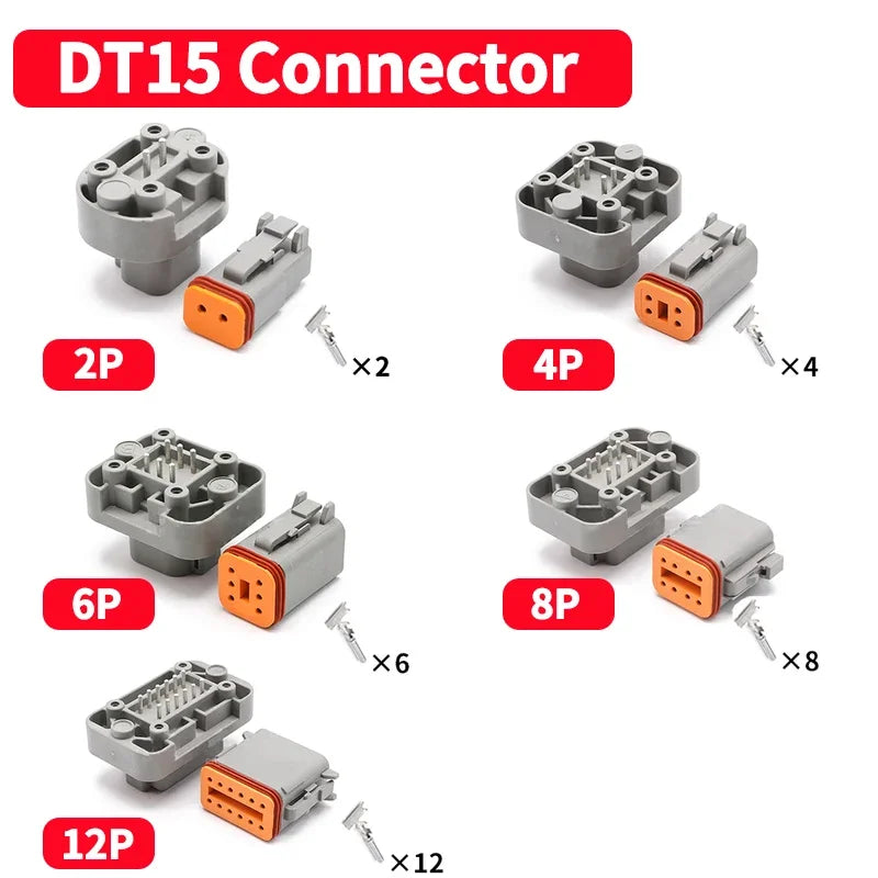 10/50/100 Sets Deutsch DTM/DT/DTP/DTF Automobile Connector Plug&Socket Male&Female Terminal DTM04-2/3/4/6/8/12 DTM06-2/3/4/6/8S Tuck's Performance
