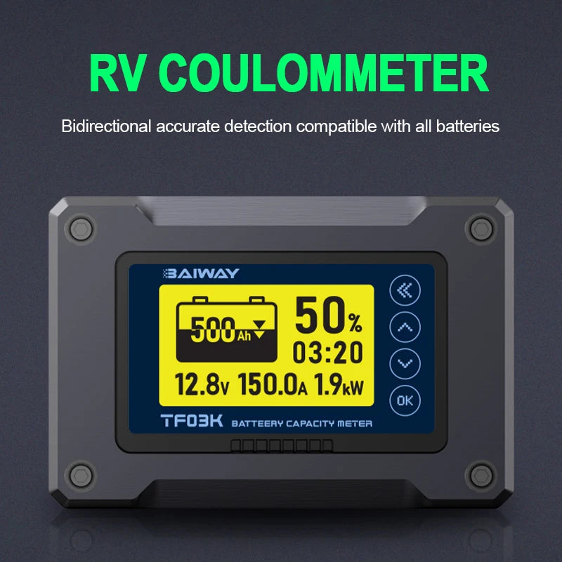DC 8V-120V Coulomb Counter Battery Capacity Monitor image 2