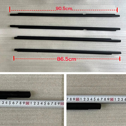 4Pcs Chrome/Black Window Rubber Trim For Toyota Land Cruiser LC100 Series For Lexus LX470 1998-2007 Weatherstrip 75740-60030 Tuck's Performance
