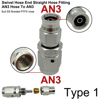 2X Stainless Steel 3AN Motorcycle Motor Bike Hydraulic Brake Oil Hose Line Banjo Fitting 10MM 0/28/45/90° Brake Hose End Adapter Tuck's Performance