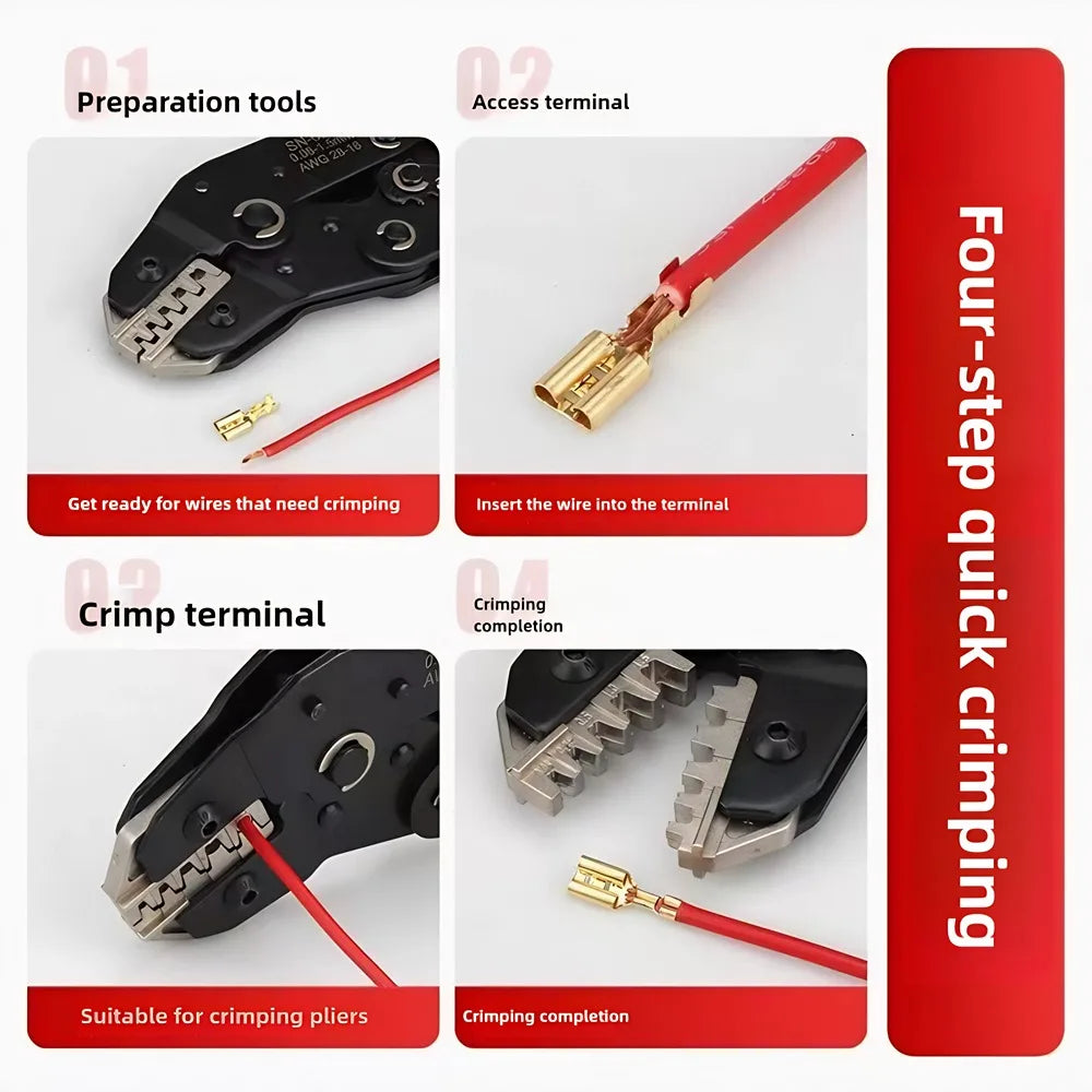SN-58B Ratchet Crimping Pliers Kit with 5 Jaws - product image 6