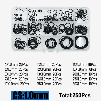 O Ring CS 1.0 1.5 to 4.0mm Sealing Washer Nitrile Rubber O-ring Faucet Plumbing Gaskets Oil Resistant High Temperature Oring Kit Tuck's Performance