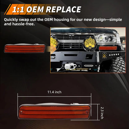 80 Series bumper light amber