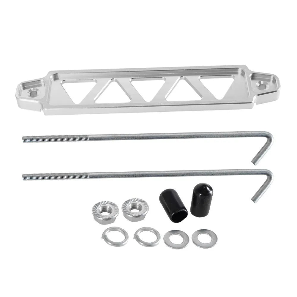 Universal Aluminum Auto Battery Tie Down Mount Holder Bracket Brace Bar For Honda Civic EK EG Group 21 22R 26R 27H 140R Tuck's Performance