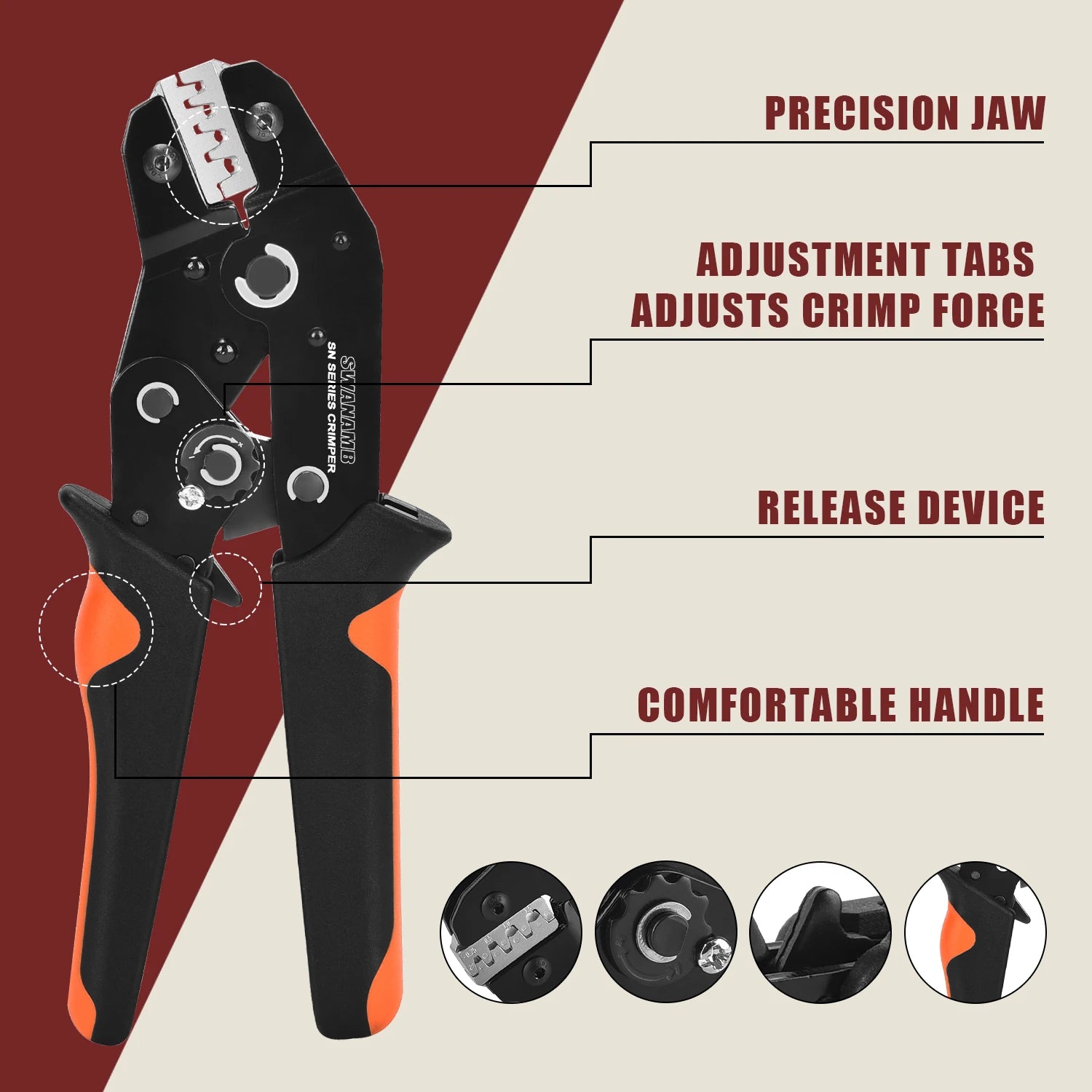 Ratchet Crimping Tool Kit with Interchangeable Jaws - product image 5