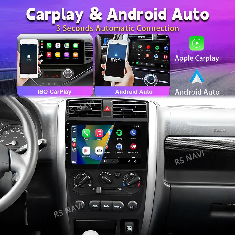 Android 16 Carplay Auto 2K Screen Car Radio Multimedia Player For Suzuki Jimny 3 2005 - 2019 Autoradio GPS Stereo 2din Head Unit Tuck's Performance