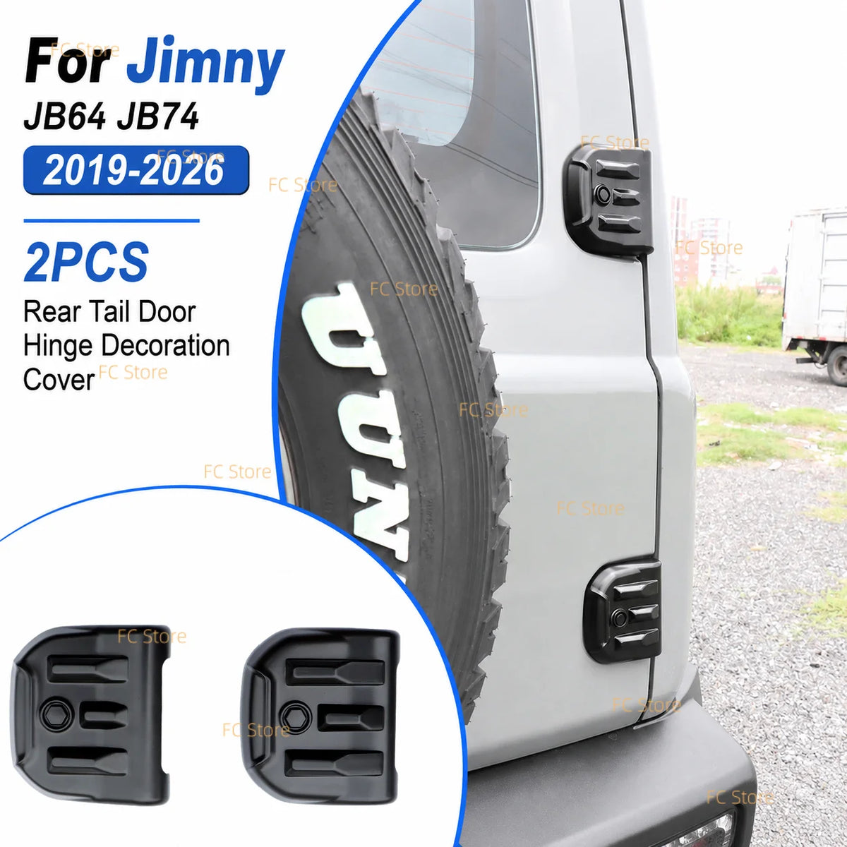 Suzuki Jimny rear tailgate hinge covers