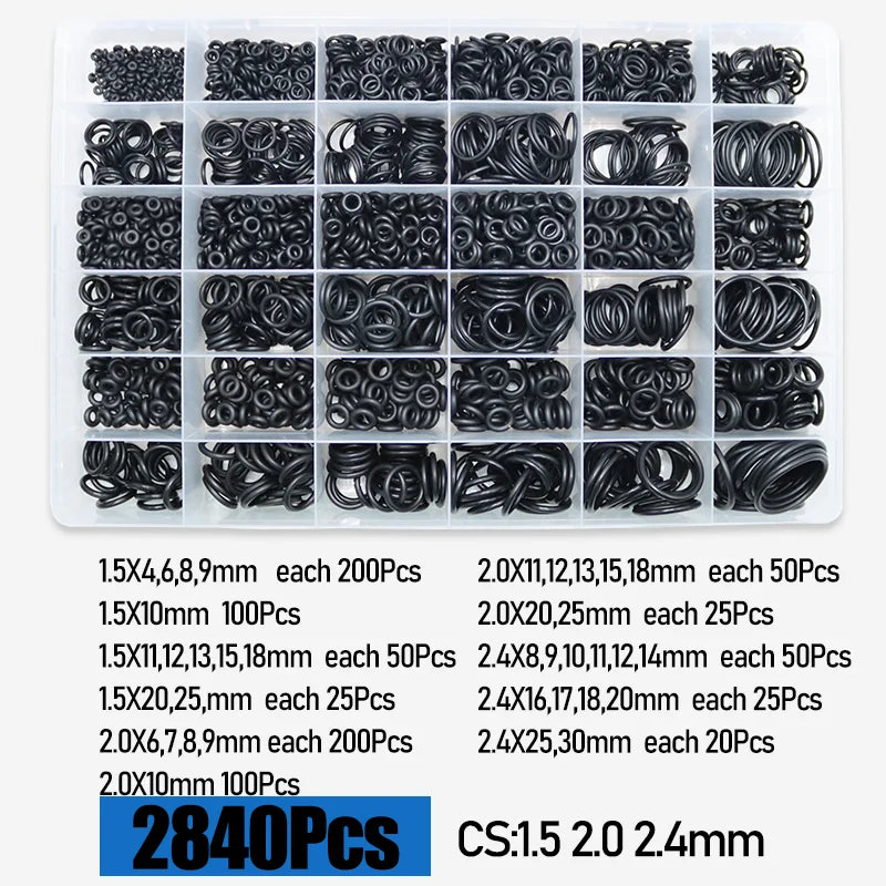 O Ring CS 1.0 1.5 to 4.0mm Sealing Washer Nitrile Rubber O-ring Faucet Plumbing Gaskets Oil Resistant High Temperature Oring Kit Tuck's Performance