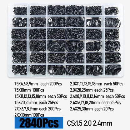 O Ring CS 1.0 1.5 to 4.0mm Sealing Washer Nitrile Rubber O-ring Faucet Plumbing Gaskets Oil Resistant High Temperature Oring Kit Tuck's Performance