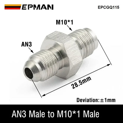 EPMAN Inverted Flare Fitting Turbo Oil Feed Adapter To Male AN3 AN4 Stainless Steel 304 EPCGQ161 Tuck's Performance