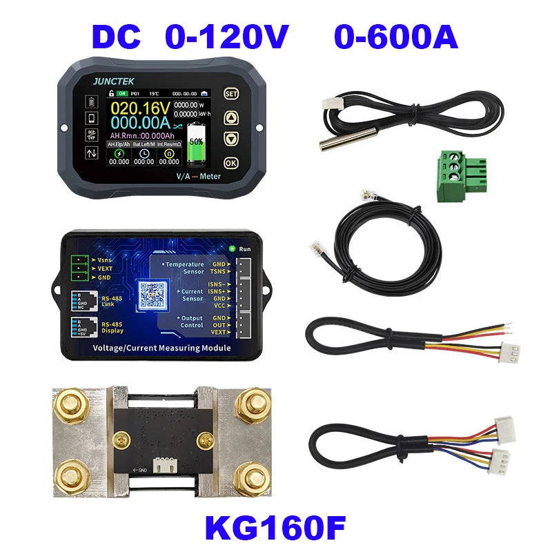 Battery Monitor Bluetooth KG140F DC 0-120V 100A 400A Battery Tester Voltage Current VA Battery Coulomb Meter Capacity Indicator Tuck's Performance