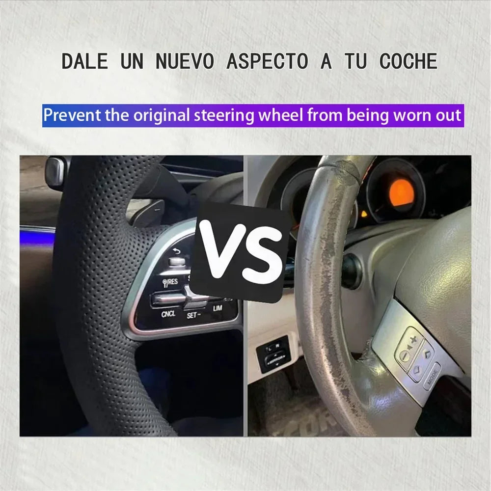 DIY Car Steering Wheel Cover Microfiber Leather For Toyota Land Cruiser Prado 120  4Runner Hilux Tuck's Performance