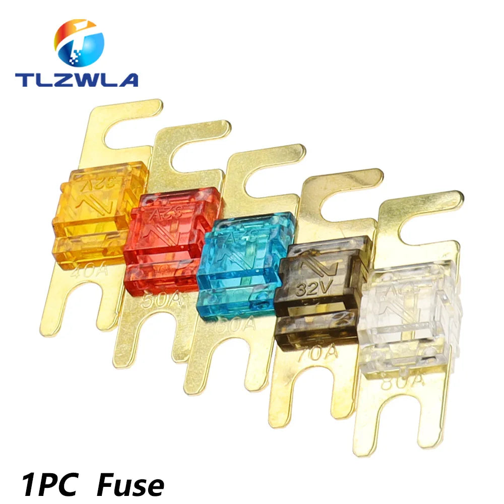 1Set Car Audio Auto Mini ANL AFS Car Fuse Holder Block with Fuse 20A 30A 40A 50A 60A 80A 100A 150A 200 MINI ANL 32V Good Quality Tuck's Performance