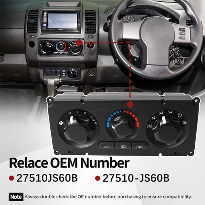 HVAC control knob layout, Navara D40