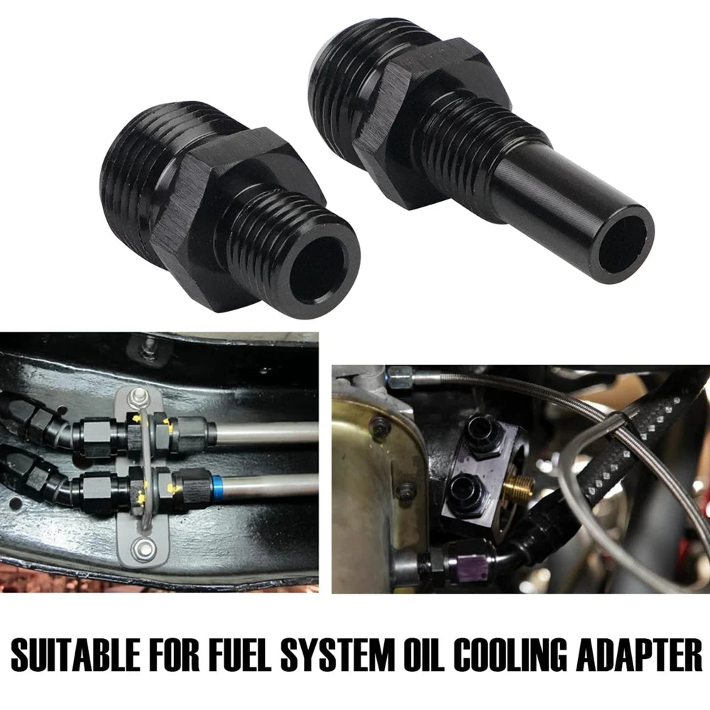 4L80E 6AN X 1/4NPS 8AN Male Flare to 1/4 NPS Transmission Cooler Adapter Fittings Front and Rear Port For GM 1997-2007 Tuck's Performance