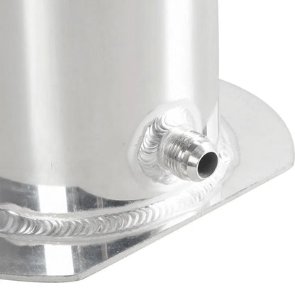 Universal 2.5L Fuel Surge Tank with Swirl Pot AN6 Out AN8 Dome Oil Catch Can Tank Aluminium Alloy Silver Polished Tuck's Performance
