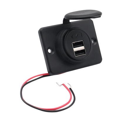 12-24V 4.2A Dual USB Charger Power Socket Adapter Charging Panel Mount for Motorbike Car Boat ATV UTV Camper Caravans Chargers Tuck's Performance