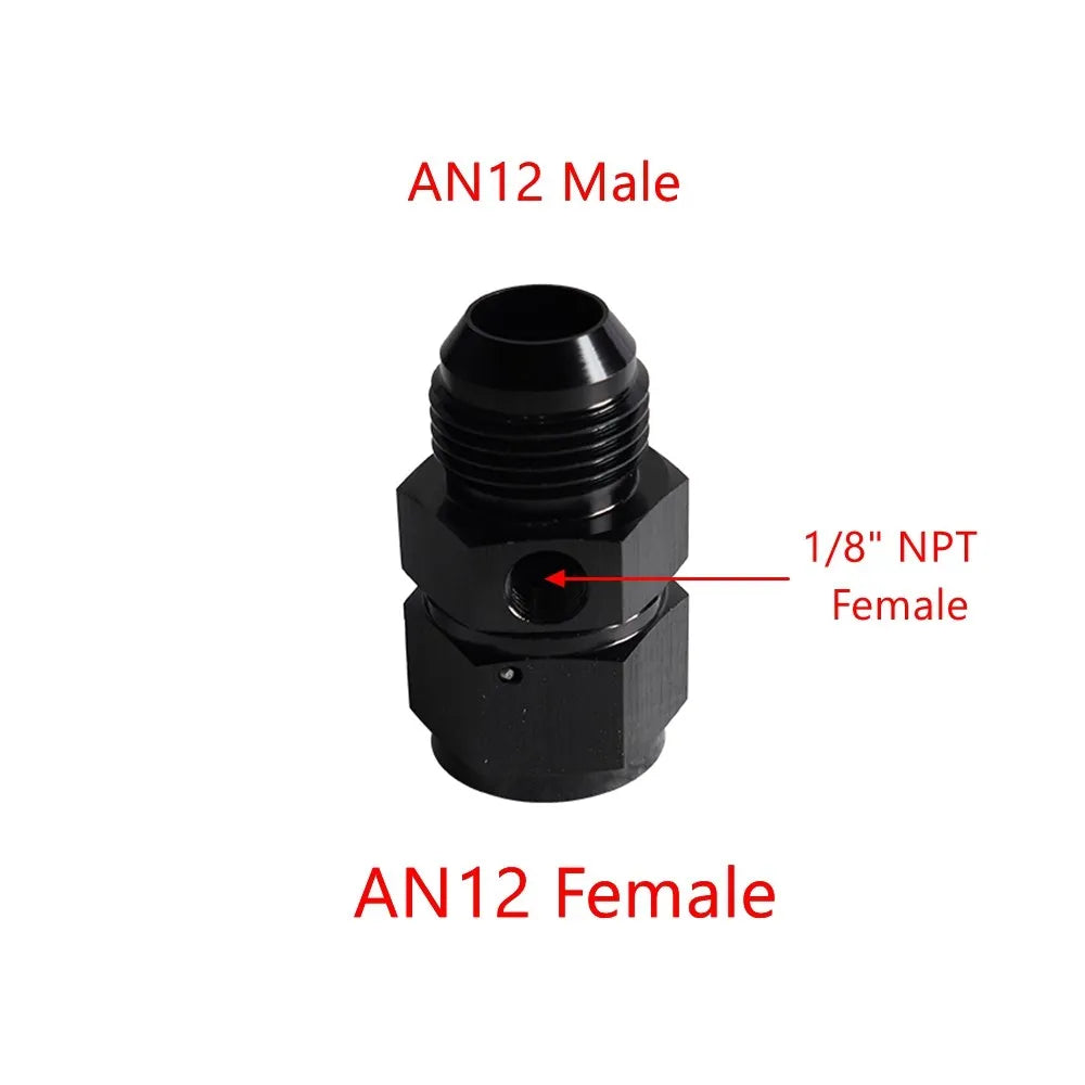 1PC Fuel Pressure Take Off Fitting AN6/AN8/AN10/AN12 Male to Female 1/8 NPT Swivel Joint Connection Gauge Port Hose Adapters Tuck's Performance